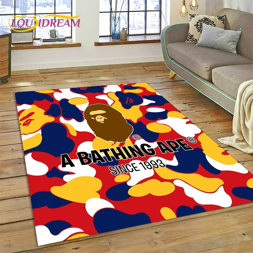 Kids Outdoor Lounge - พรมพิมพ์ลาย 3 มิติ ลาย B-BAPE สำหรับตกแต่งห้องนอน