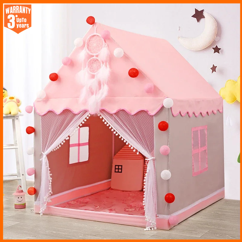 Kids Outdoor House Accessories - เด็กเล่นเต็นท์ปราสาทเจ้าหญิงบ้านเด็กการ์ตูนในร่มกลางแจ้ง Playhouse พับตกแต่งเต็นท์ของเล่นคริสต์มาสของขวัญหญิง