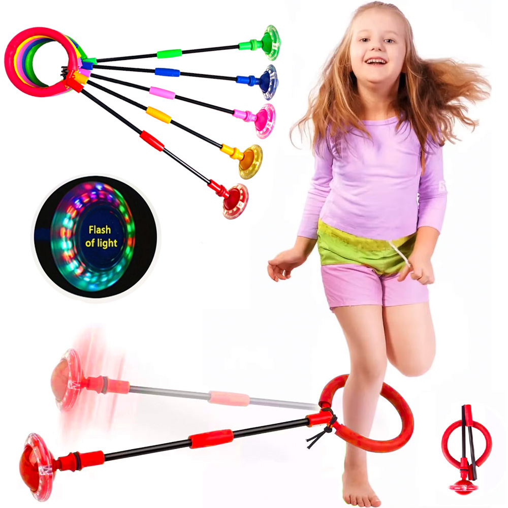 Kids Outdoor Ball - แฟลชกระโดดเชือกลูกบอลเด็กหนึ่งเท้าสนุกกลางแจ้งกีฬาเด็กกระโดด FORCE Reaction การฝึกอบรม Swing Ball
