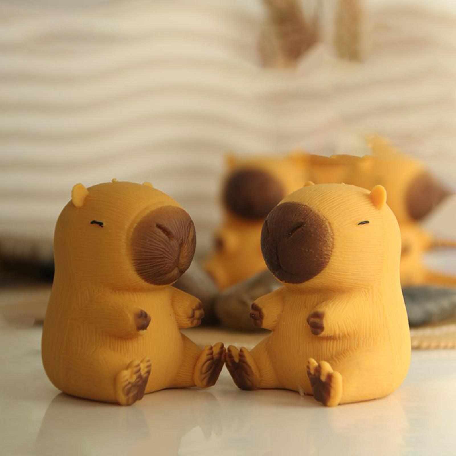 Kids Outdoor Nature Toys - ของเล่นบีบแคปิบาราสีน้ำตาลน่ารัก บีบแล้วคืนรูปช้าๆ ของเล่นบีบสัตว์การ์ตูน บรรเทาความเครียด ของเล่นคลายเครียดสำหรับเด็ก ของขวัญที่ดีที่สุด