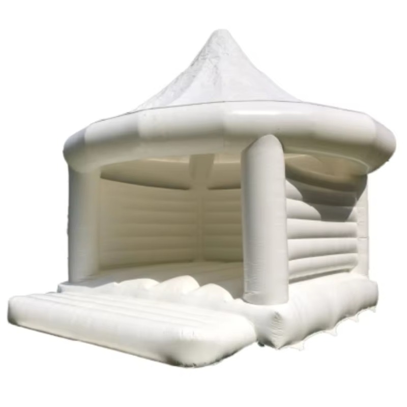 Kids Outdoor Ball - บ้านลมสีขาวสำหรับงานแต่งงาน ของเล่นกลางแจ้งสำหรับเด็ก ปราสาทลมสำหรับเด็ก อุปกรณ์จัดงานเล่นเกม ลูกบอลฟองสบู่