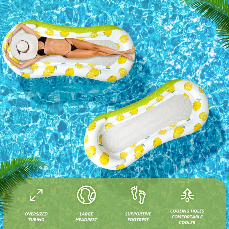 Kids Outdoor Grill - ของเล่นเกมส์สระว่ายน้ำสำหรับเด็กผู้หญิง เปลนอนน้ำพับได้ เบาะลม เก้าอี้ลอยน้ำ ของเล่นเตียงลอยน้ำสำหรับฤดูร้อนและชายหาด