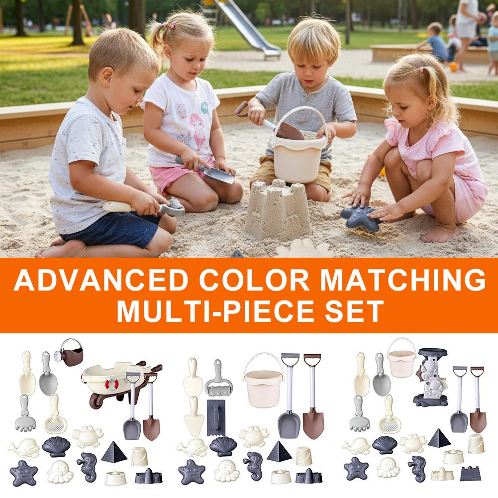 Kids Outdoor Nature Toys - ชุดของเล่นชายหาดสีโมรันดีสำหรับเด็ก ชุดขุดทรายสนุกๆ ของเล่นจำลอง พร้อมอุปกรณ์ขุดทรายคุณภาพพรีเมียม ชุดของเล่นเล่นน้ำกลางแจ้งหลายชิ้น ของเล่นทราย