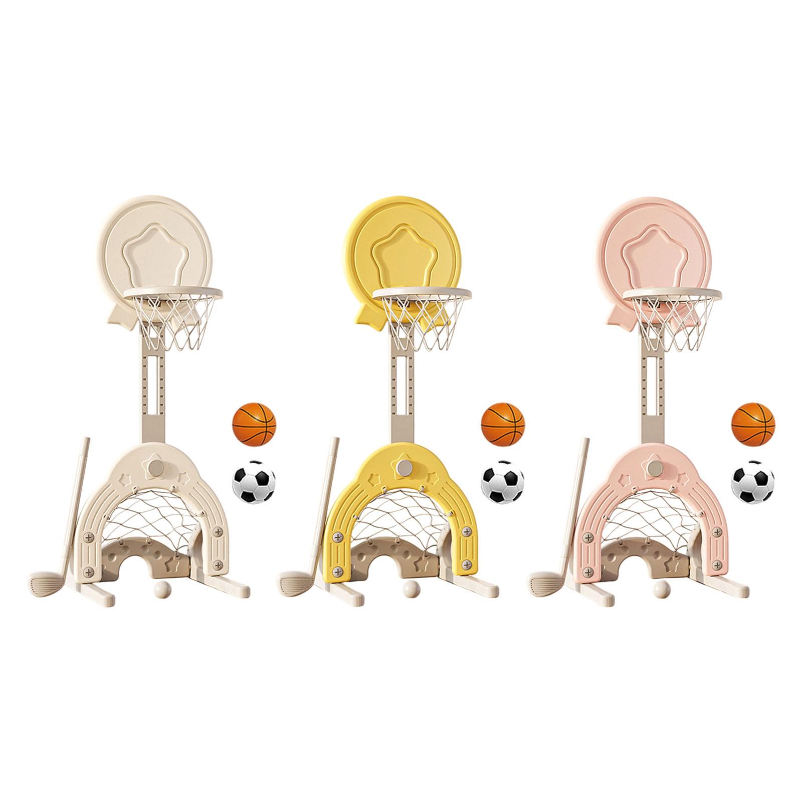Kids Outdoor Yard Toys - ชุดห่วงบาสเก็ตบอล3อิน1ของเล่นกีฬากลางแจ้งในร่มสำหรับงานปาร์ตี้คาร์นิวัล