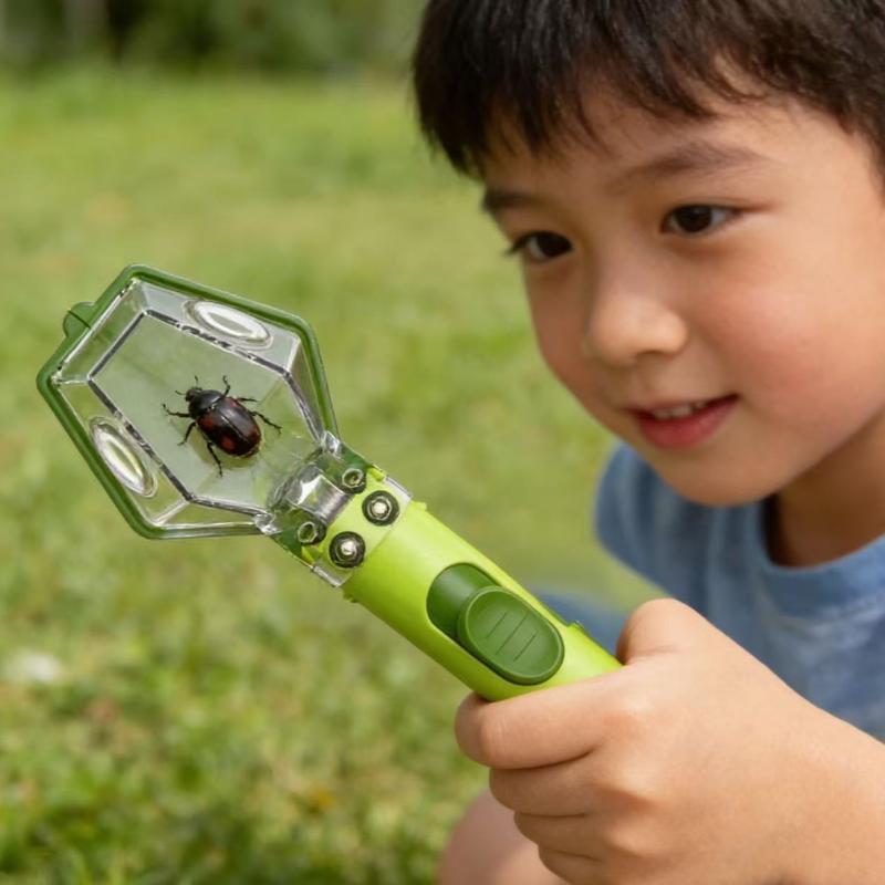 Kids Outdoor Nature Toys - กล่องดูแมลงสำหรับเด็ก ของเล่นเสริมการเรียนรู้วิทยาศาสตร์สำรวจธรรมชาติกลางแจ้ง