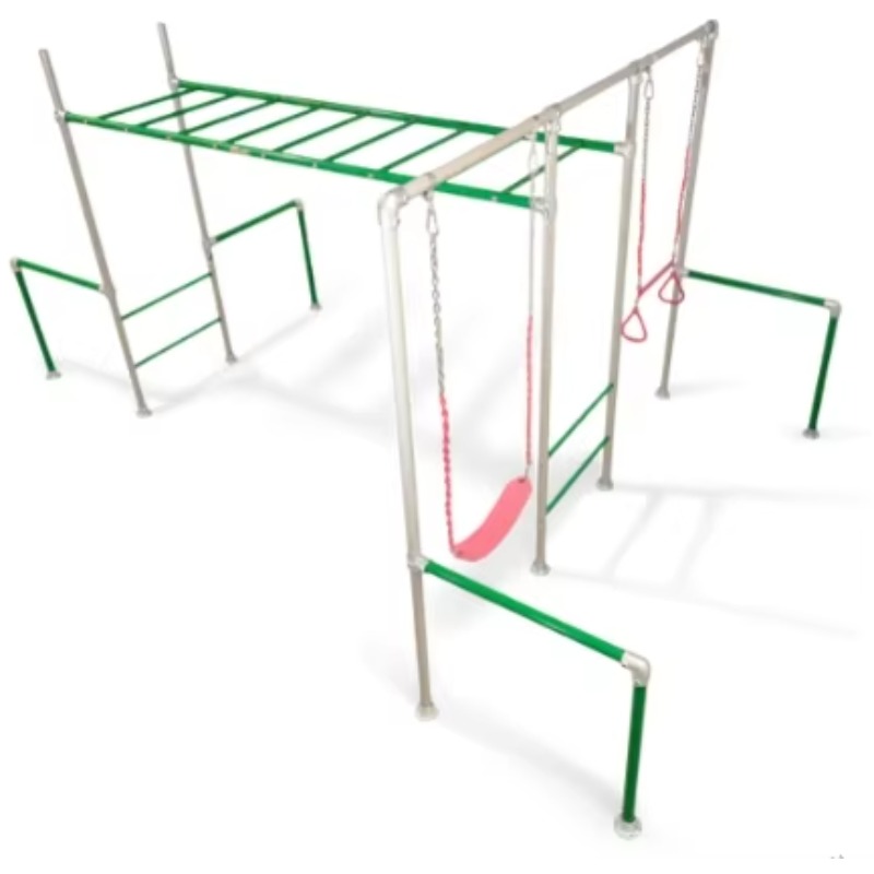 Kids Outdoor Monkey Bars - อุปกรณ์สนามเด็กเล่นกลางแจ้ง อุปกรณ์ออกกำลังกายสำหรับเด็ก บาร์ปีนป่าย โครงเหล็กชุบสังกะสีผสม