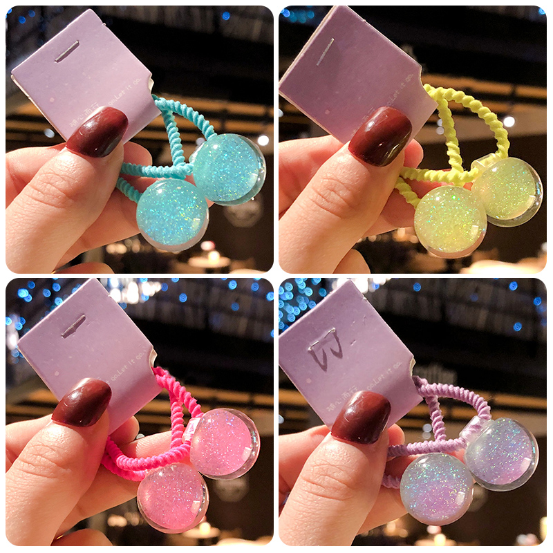 Kids Outdoor Ball - 2ชิ้น/เซ็ตเด็กน่ารัก Candy เงาผมยืดผมเด็กหญิงน่ารักหวาน Scrunchies วงยางเด็กอุปกรณ์เสริมผม