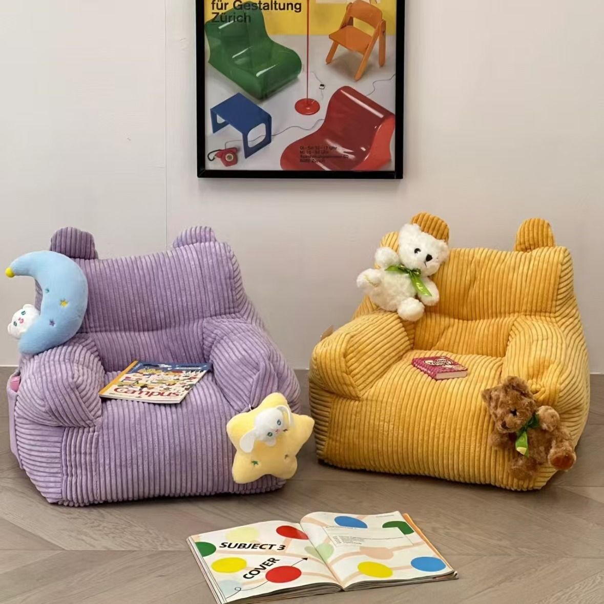 Kids Outdoor Lounge - เก้าอี้พักผ่อนเด็กแบบโซฟาเจ้าหญิงคลาวด์ - โซฟาอ่านหนังสือแบบกำมะหยี่สำหรับเด็กผู้หญิง สีชมพู เหมาะสำหรับตกแต่งห้องนอนและห้องเล่น