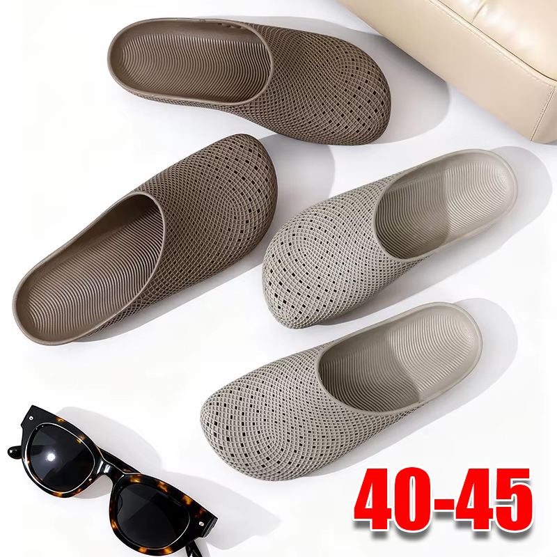 Kids Outdoor Shoes - รองเท้าแตะผู้ชายแบบสวม ระบายอากาศได้ดี น้ำหนักเบา เหมาะสำหรับฤดูร้อน มีรูระบายอากาศ กันลื่น