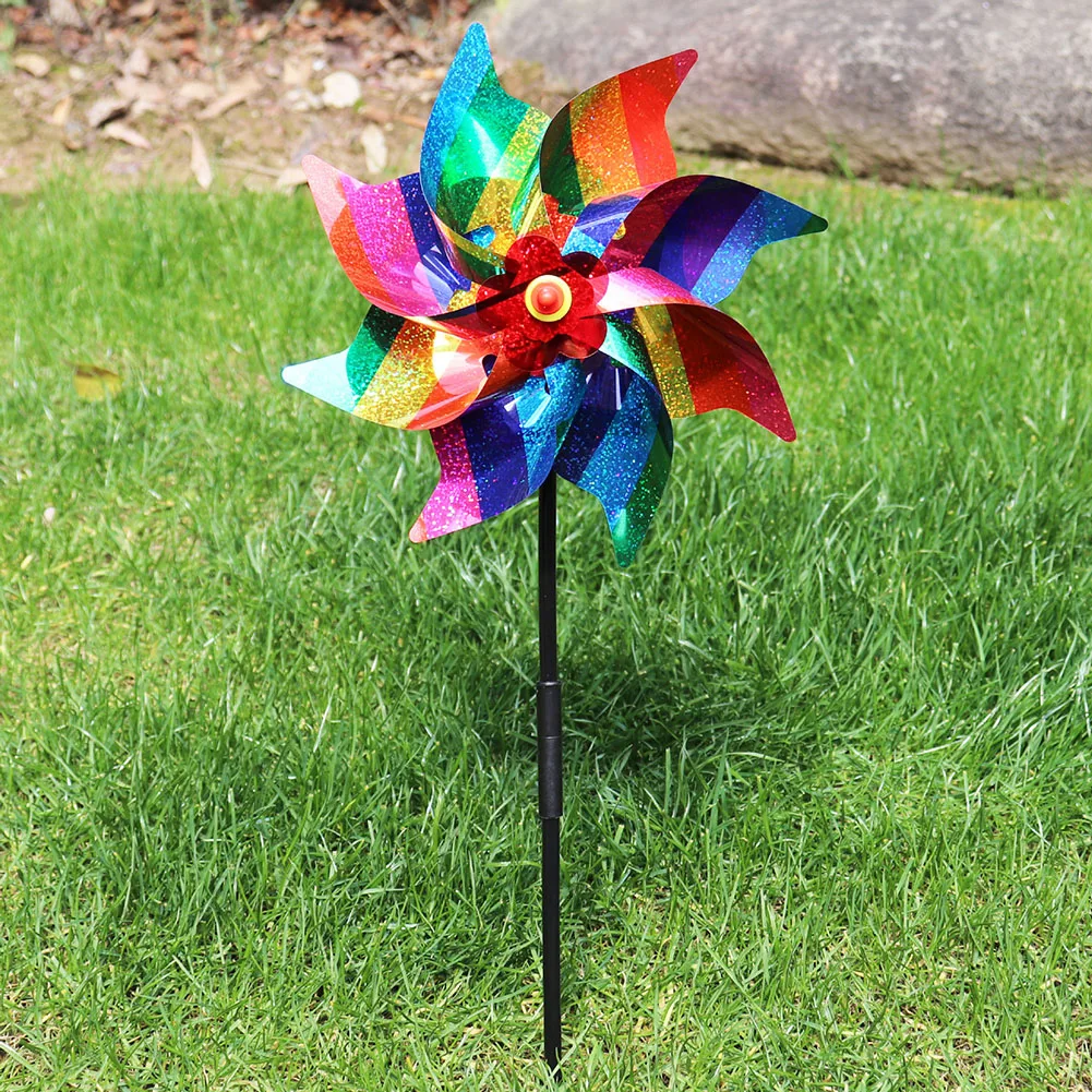 Kids Outdoor Yard Toys - Windmill Bird Repellent ตกแต่ง Bird-Scaring Wind