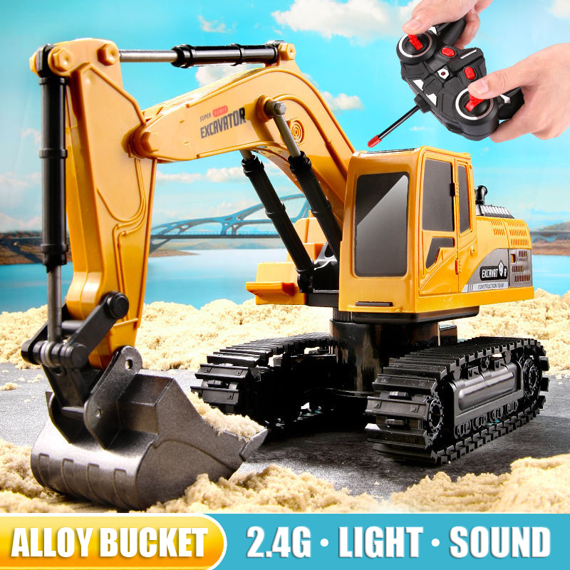 Kids Outdoor Excavator - RC Excavator 2.4 Ghz 6 ช่อง