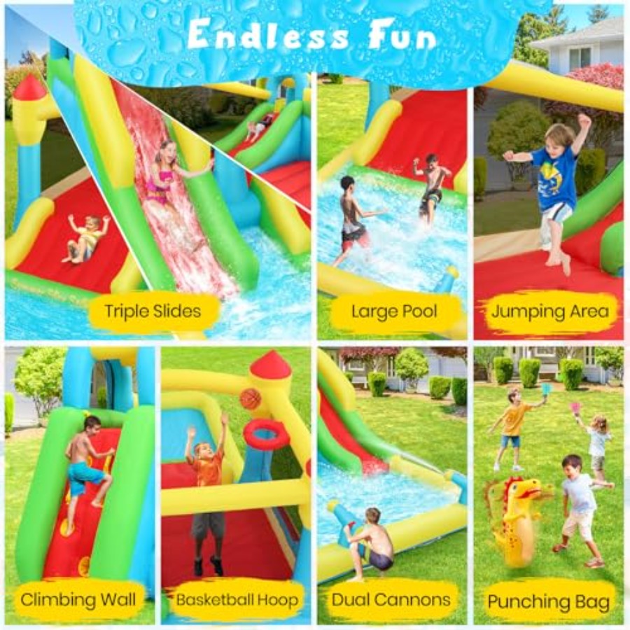 บ้านลมเป่าลมสำหรับเด็กเล่นน้ำก - Kids Outdoor Ball บทวิจารณ์และราคา