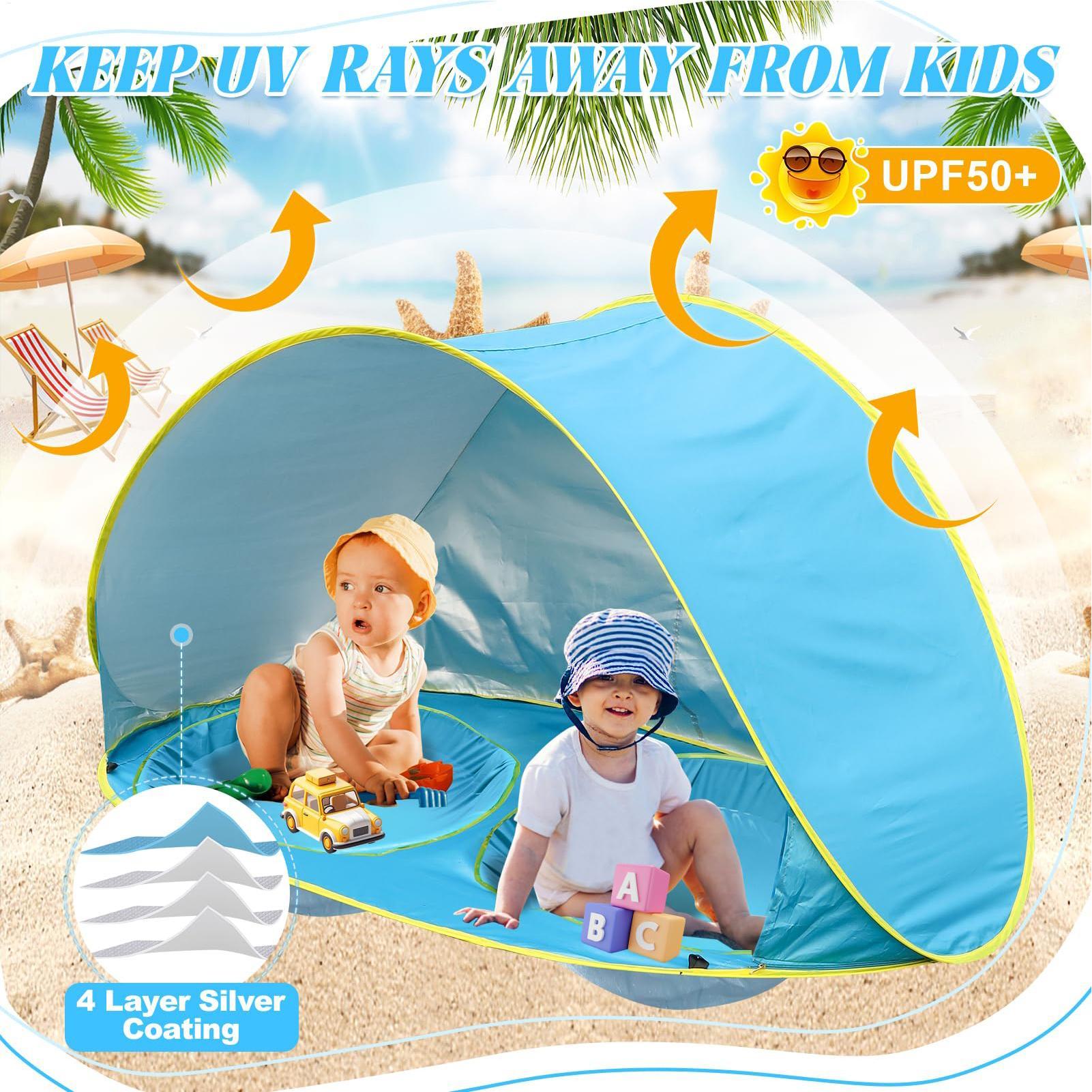 เต็นท์ชายหาดสำหรับเด็กพร้อมสระ - Kids Outdoor Grill บทวิจารณ์และราคา
