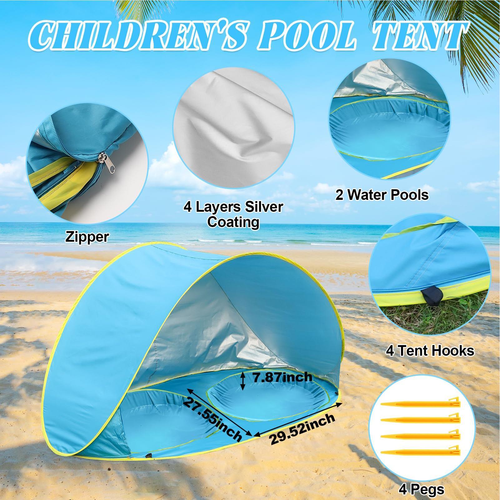 เต็นท์ชายหาดสำหรับเด็กพร้อมสระ - Kids Outdoor Grill บทวิจารณ์และราคา