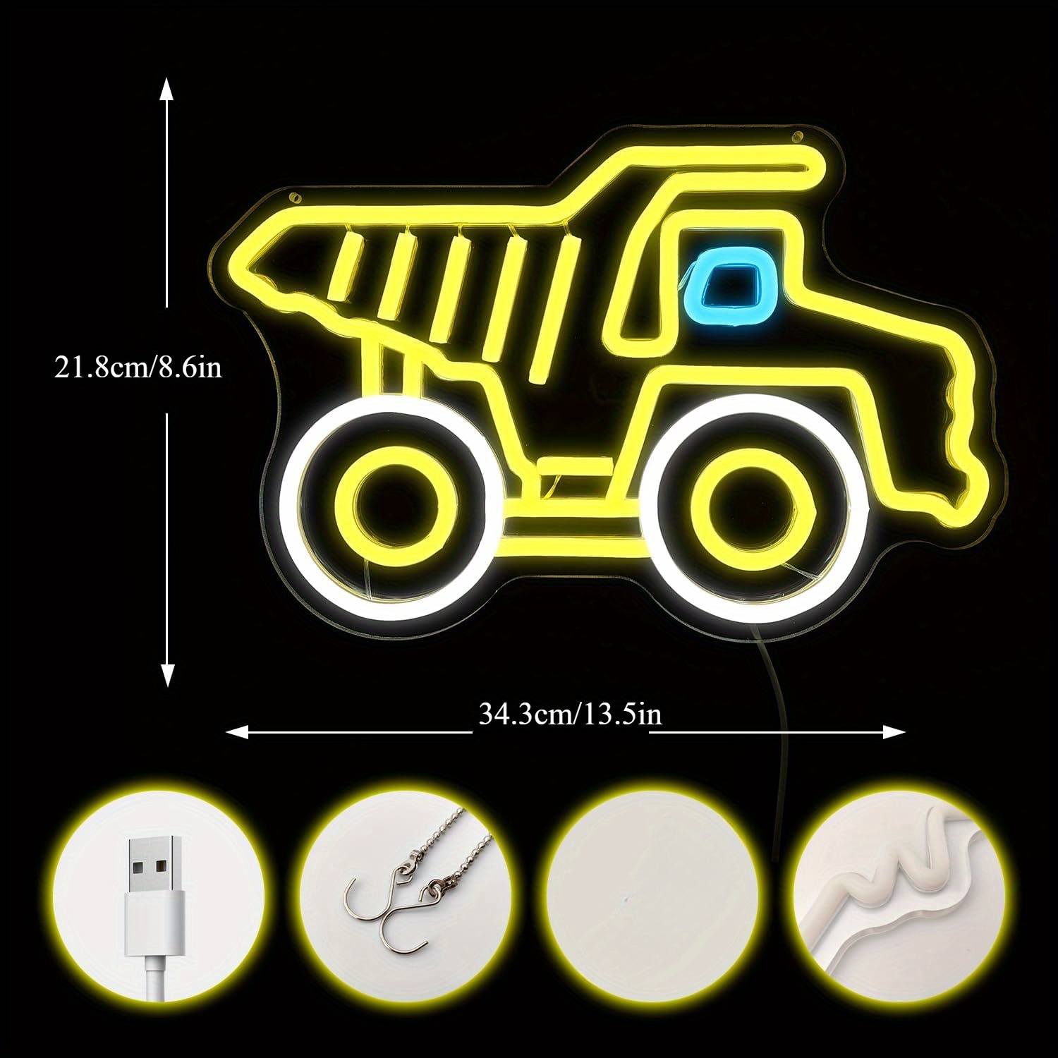 ป้ายไฟนีออน LED รถบรรทุกสีเหลื - Kids Outdoor Dump Truck บทวิจารณ์และราคา