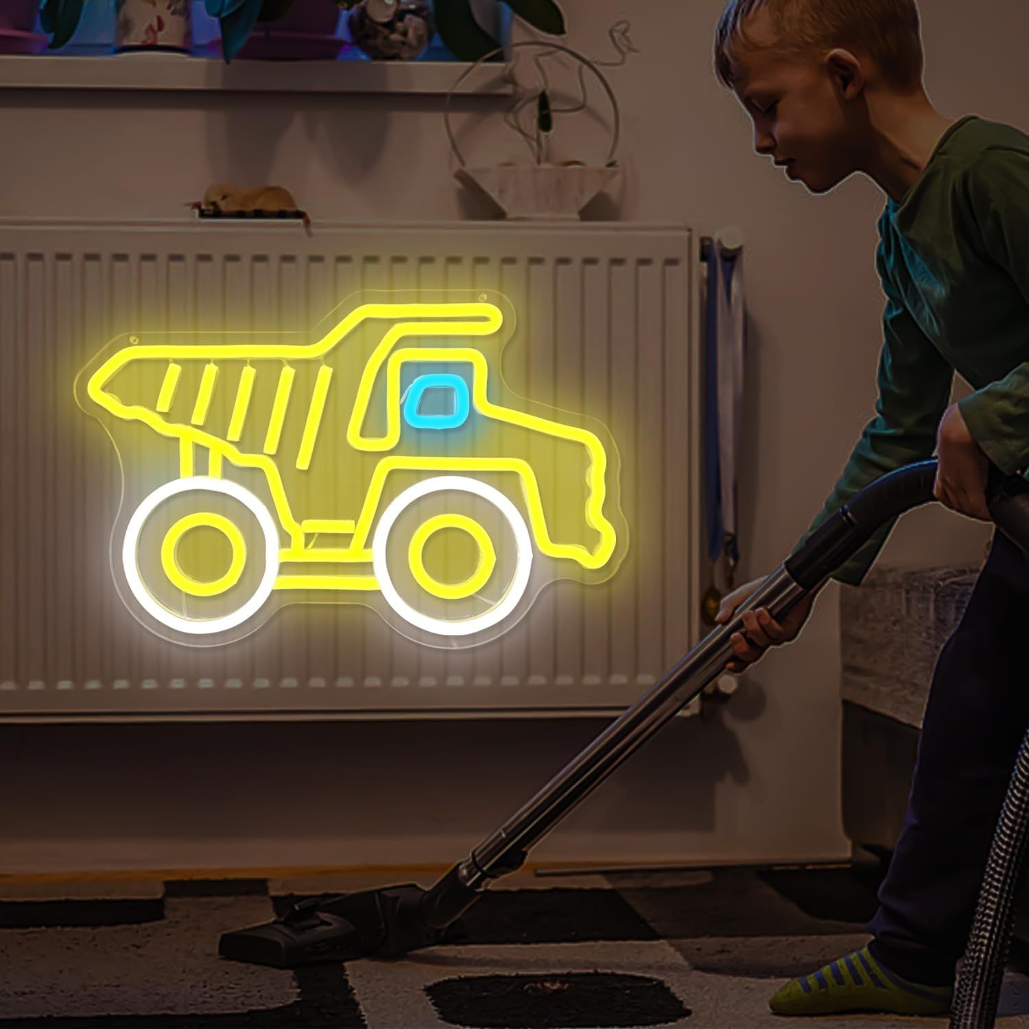 ป้ายไฟนีออน LED รถบรรทุกสีเหลื - Kids Outdoor Dump Truck บทวิจารณ์และราคา