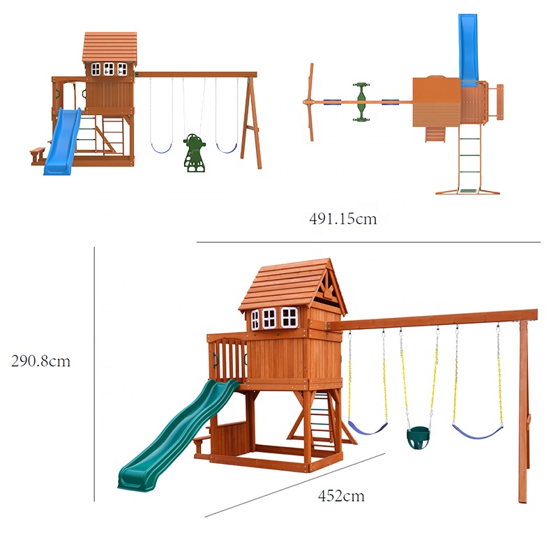 ชุดเครื่องเล่นสนามเด็กเล่นกลาง - Kids Outdoor Monkey Bars บทวิจารณ์และราคา