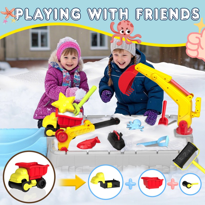 ชุดของเล่นทรายรถบรรทุกก่อสร้าง - Kids Outdoor Dump Truck บทวิจารณ์และราคา