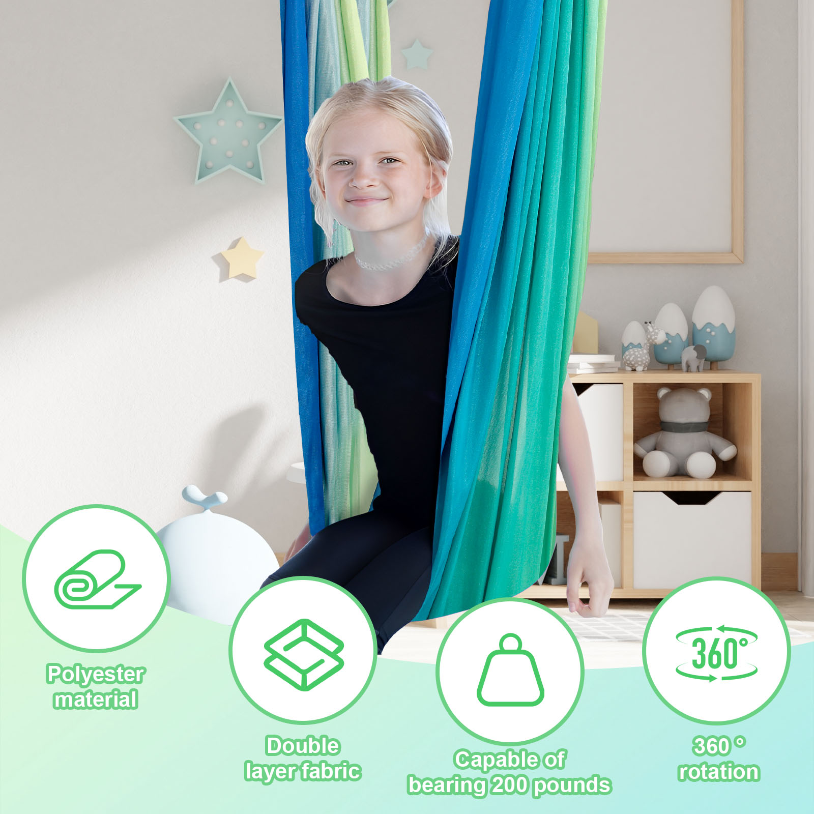 ชิงช้าประสาทสัมผัสสําหรับเด็ก  - Kids Outdoor Lounge บทวิจารณ์และราคา