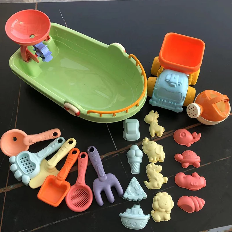 ของเล่นทรายชายหาดชุดทรายแม่พิม - Kids Outdoor Dump Truck บทวิจารณ์และราคา