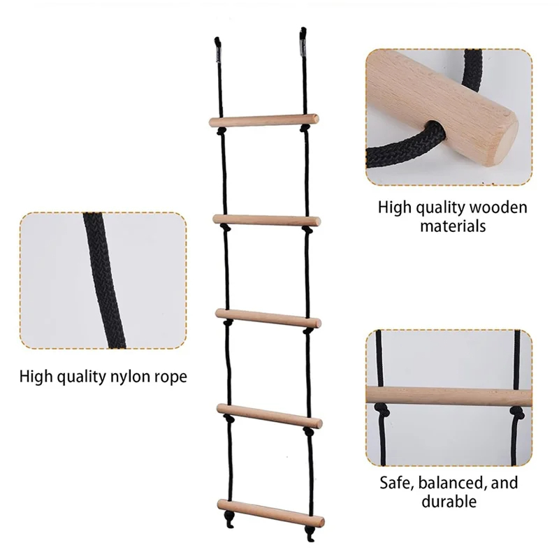 เด็กปีนเชือกบันไดไม้ Swing เด็ - Kids Outdoor Play Area บทวิจารณ์และราคา