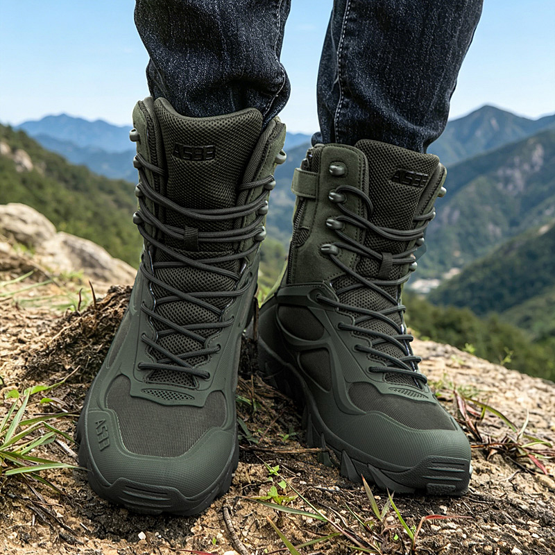 รองเท้าบูทผู้ชายแบบยุทธวิธี น้ - Kids Outdoor Shoes บทวิจารณ์และราคา