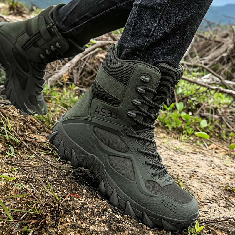 รองเท้าบูทผู้ชายแบบยุทธวิธี น้ - Kids Outdoor Shoes บทวิจารณ์และราคา