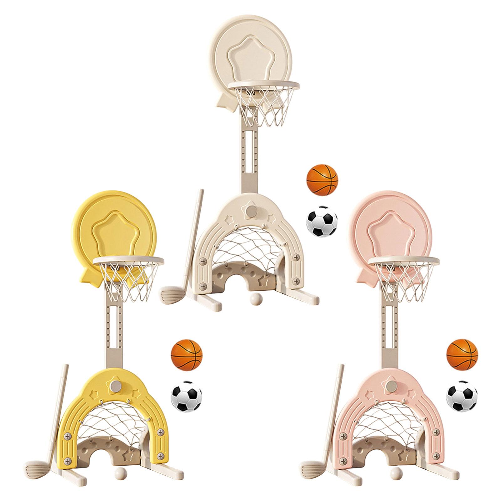 ชุดห่วงบาสเก็ตบอล3อิน1ของเล่นก - Kids Outdoor Yard Toys บทวิจารณ์และราคา