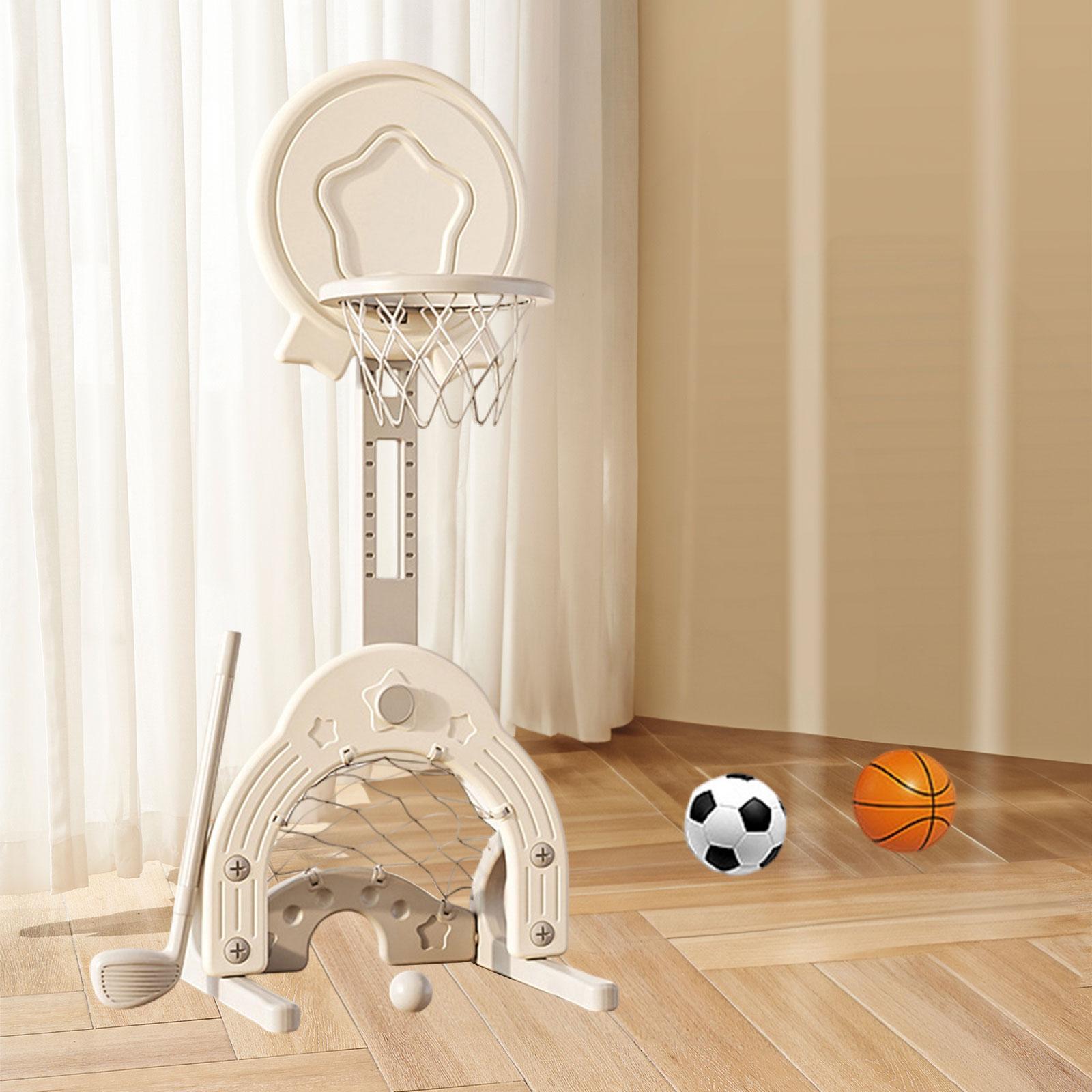 ชุดห่วงบาสเก็ตบอล3อิน1ของเล่นก - Kids Outdoor Yard Toys บทวิจารณ์และราคา