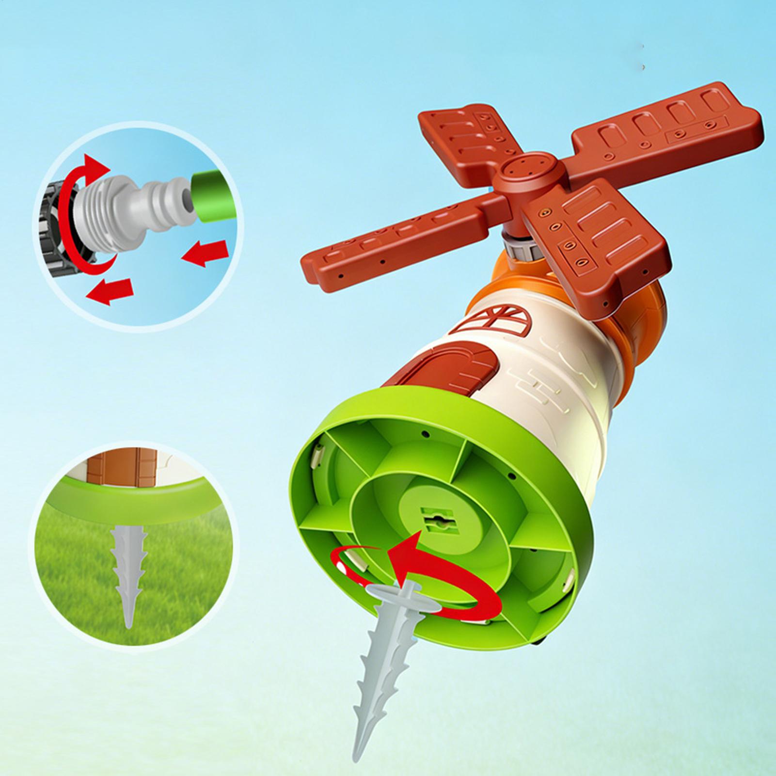 ของเล่นพ่นน้ำหมุนได้รูปกังหันล - Kids Outdoor Yard Toys บทวิจารณ์และราคา