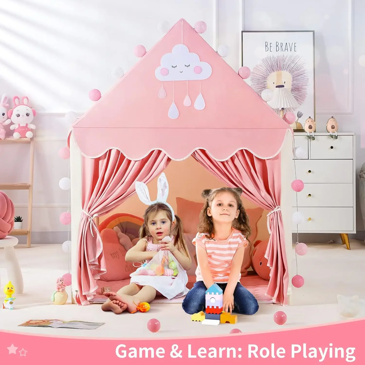 เด็กเล่นเต็นท์ปราสาทเจ้าหญิงบ้ - Kids Outdoor House Accessories บทวิจารณ์และราคา