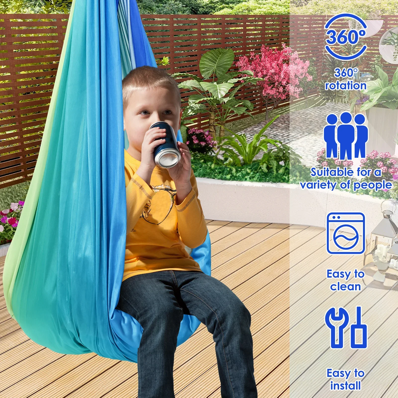 ชิงช้าสัมผัสสัมผัสอ่อนโยนสำหรั - Kids Outdoor Lounge บทวิจารณ์และราคา