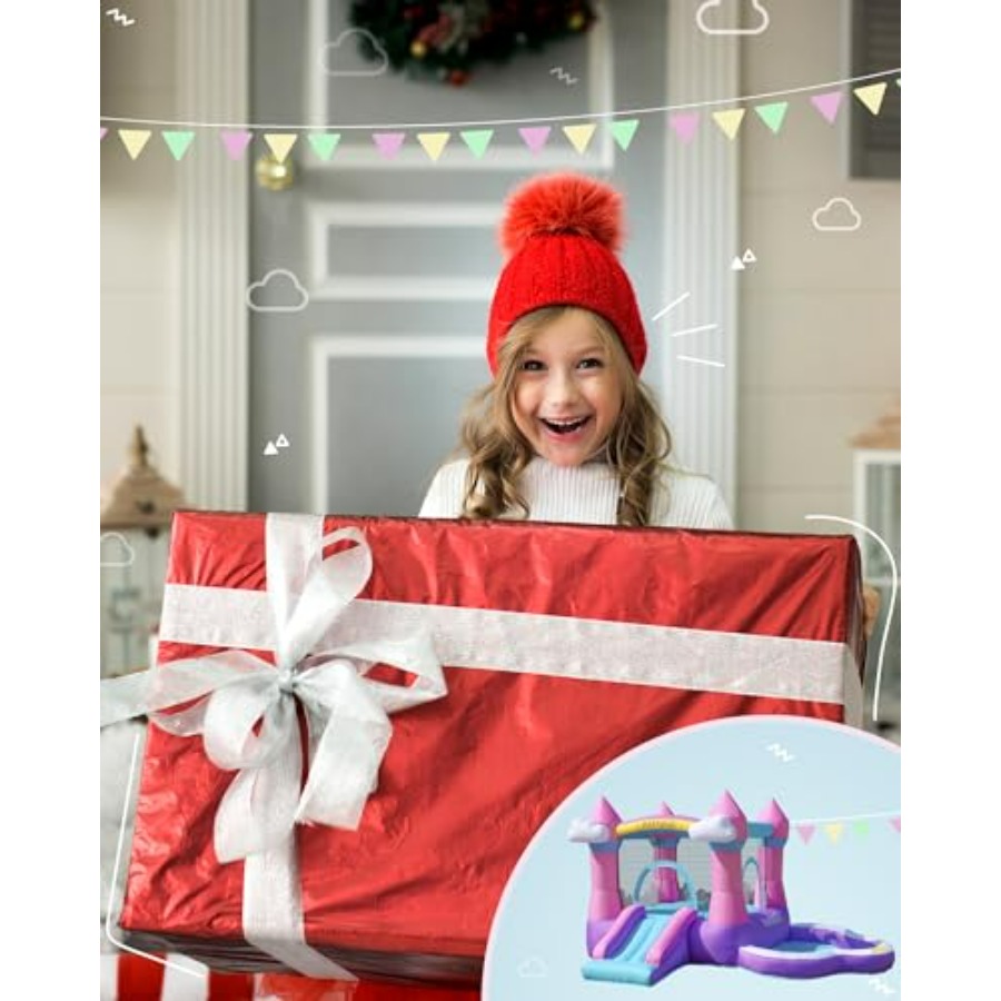 บ้านลมสีชมพูสำหรับเด็กอายุ 3-8 - Kids Outdoor Ball บทวิจารณ์และราคา