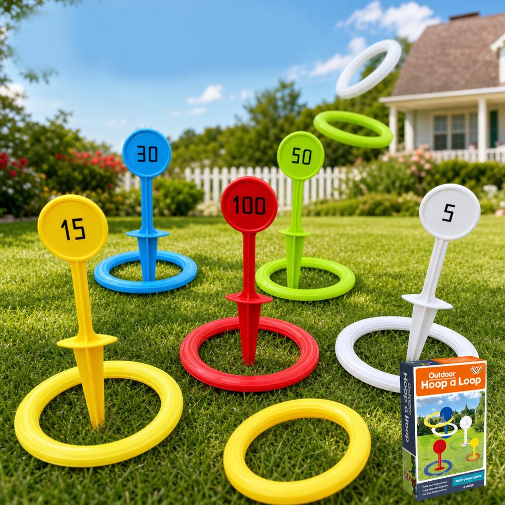 ชุดเกมโยนห่วงพลาสติกสำหรับเด็ก - Kids Outdoor Yard Toys บทวิจารณ์และราคา
