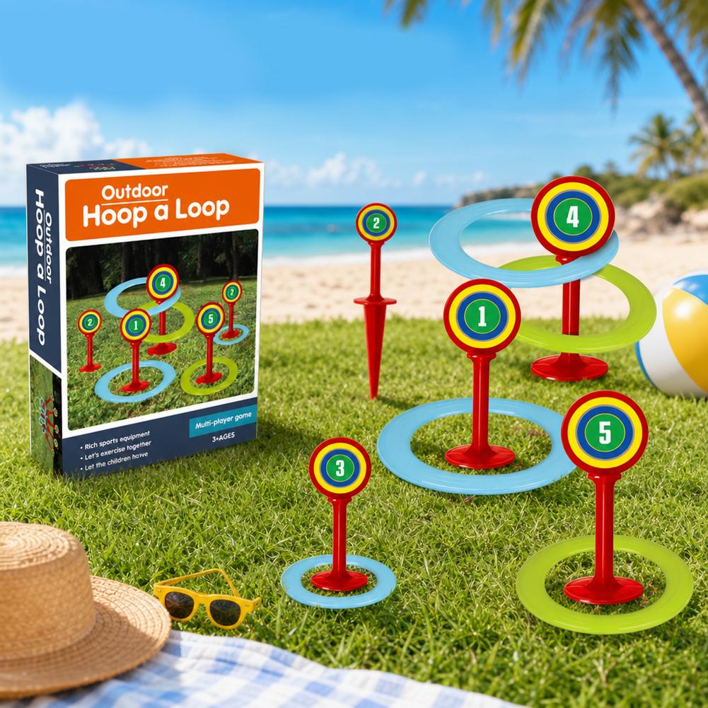 ชุดเกมโยนห่วงพลาสติกสำหรับเด็ก - Kids Outdoor Yard Toys บทวิจารณ์และราคา