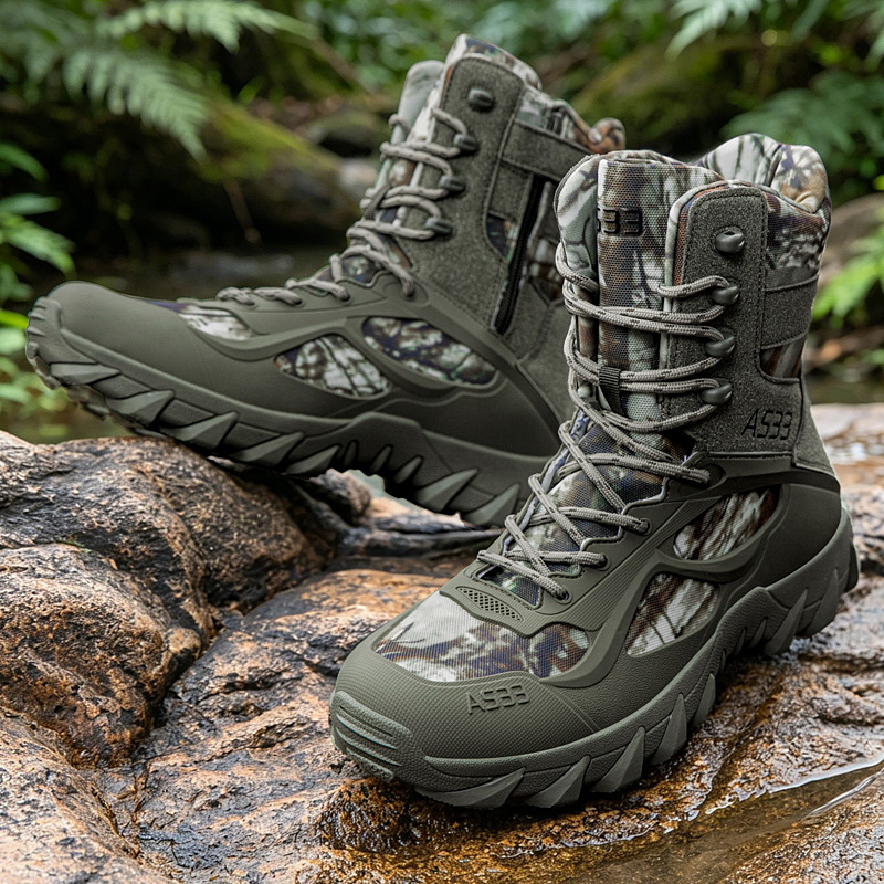 รองเท้าบูทผู้ชายแบบยุทธวิธี สำ - Kids Outdoor Shoes บทวิจารณ์และราคา