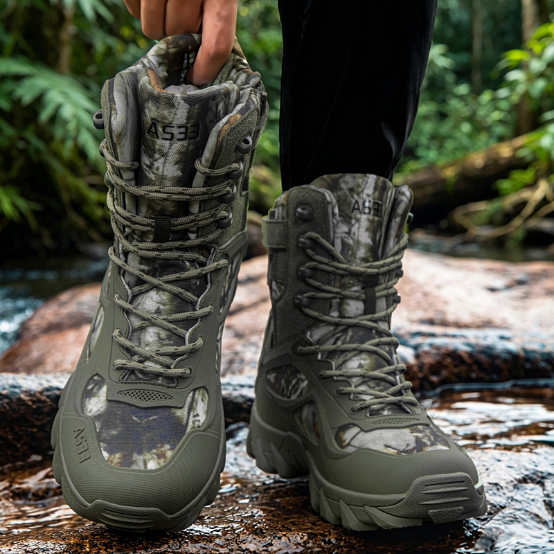 รองเท้าบูทผู้ชายแบบยุทธวิธี สำ - Kids Outdoor Shoes บทวิจารณ์และราคา