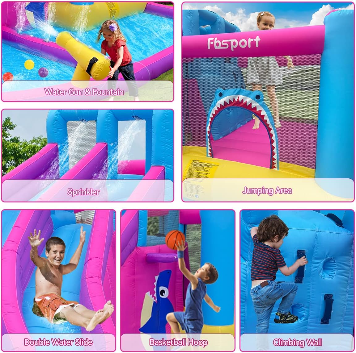 บ้านลมเป่าลมรูปสไลเดอร์น้ำคู่ส - Kids Outdoor Ball บทวิจารณ์และราคา