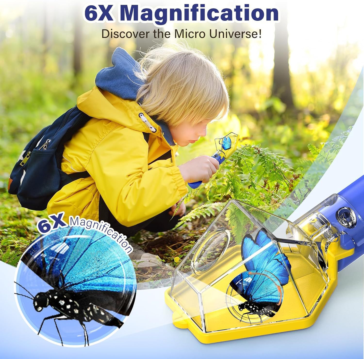 กล่องดูแมลงแบบขยาย 6 เท่าสำหรั - Kids Outdoor Nature Toys บทวิจารณ์และราคา